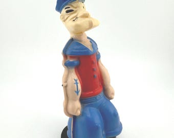 1950s Vintage Popeye Ramp Walker Toy Celluloid Plastic Figure Classic Cartoon Collectible Popeye Wind Up Toy King Features Syndicate