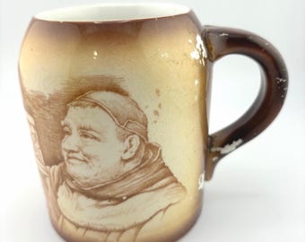 Vintage Drinking Monk Holding a Stein Mug