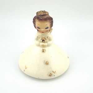 Vintage Josef Originals Dezember Mädchen Figur American Beauty Serie von Muriel Josef George Made in California Geburtstagsmonat Sammlerstück