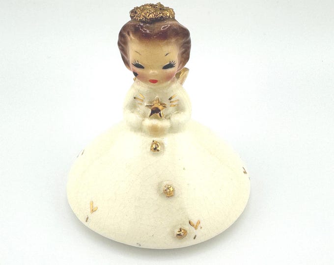 Featured listing image: Vintage Josef Originals December Girl Figurine American Beauty Series by Muriel Josef George Made in California Birthday Month Collectible