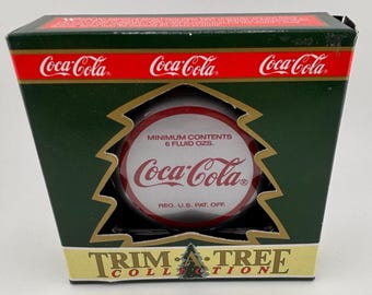 Coca Cola Christmas Ornament Trim A Tree Collection Coke Bottle Top Polar Bear Tree Hanger Non Breakable Gift Idea Coca Cola Collector
