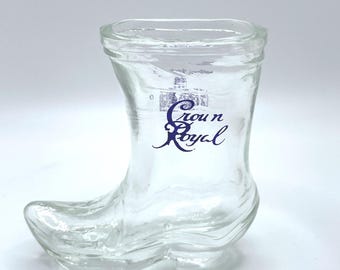 1998 Las Vegas National Finals Rodeo Crown Royal Glass Cowboy Boot