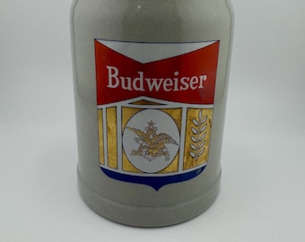 Vintage Budweiser Gerz Beer Stein West Germany Stoneware Mug Anheuser-Busch Collectible Embossed W Germany German Beer Stein Brewery Display