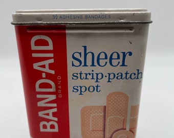 vintage Johnson and Johnson Band Aid Tin marqué pour 59 cents pour 32 bandages adhésifs