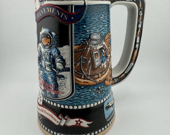 Miller High Life Beer Stein NASA Apollo 11 Great American Achievements Beer Mug FREE Shipping in USA