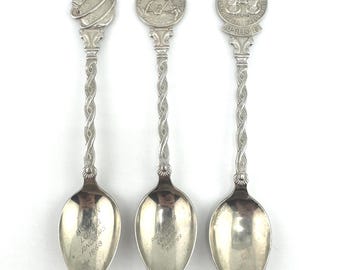 Vintage Apollo Space Souvenir Spoons Apollo 8 Apollo 11 Moon Landing Apollo 13 NASA Collectible Silverplate Space Exploration Memorabilia