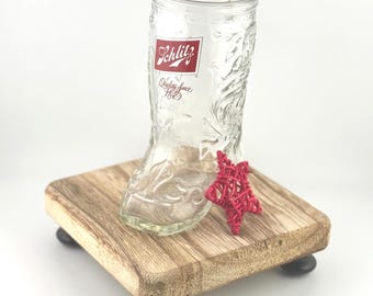 Vintage Schlitz Beer Boot Glass Mug Collectible Western Cowboy Boot Glass Breweriana Barware 1970s Glassware Beer Stein Schlitz Advertising