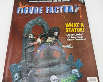 Figure Factory Magazines No. 1 August 1997 and No. 2 May 1998  Evil Ernie, KISS Psycho Circus, McFarlane Toys, Moore Creations