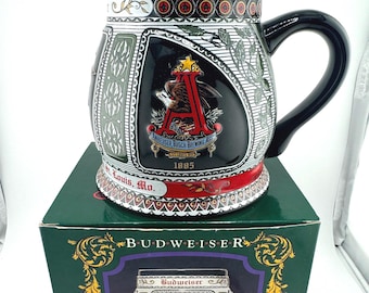 1993 Budweiser A&Eagle Trademark Stein Limited Edition Beer Mug by Ceramarte Anheuser-Busch Beer Collection Beer Stein Collection Bar Decor