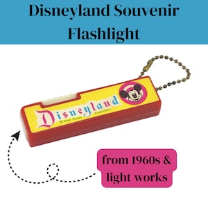 Vintage Disneyland Flashlight Keychain 1960s Walt Disney Productions Souvenir Retro Mickey Mouse Collectible Disneyana Memorabilia