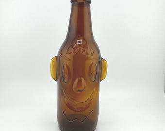 Coors Clown Face Glass Bottle Given to Employees in 1976 Vintage