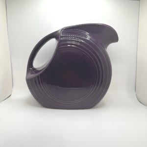 Fiestaware Large Disc Pitcher Plum Color 67 oz Vintage Fiesta Pitcher Early 2000s Collectible Fiesta Kitchen Decor