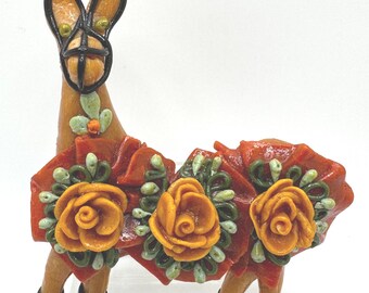 Vintage Llama Ecuadorian Bread Dough Christmas Decor