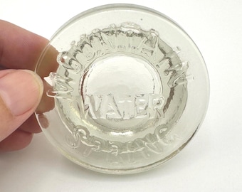 Mountain Spring Water Glass Top 25 Inches Glass Water Jug Topper Vintage
