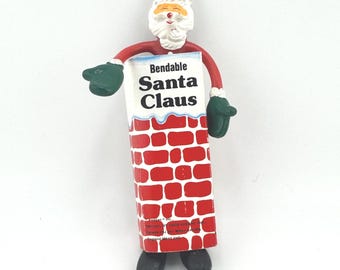 Vintage 1979 Bendable Santa Claus Retro Christmas Toy Figure Poseable Holiday Decoration Classic Santa Collectible Original Box Packaging