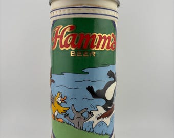 1989 Hamm's Lidded Beer Stein Vintage Hamm's Beer Stein Limited Edition Pabst Brewing Collectible Barware FREE Shipping In USA