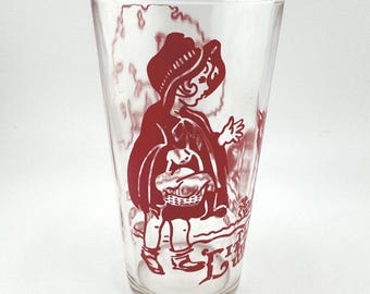 Little Red Riding Hood Juice Glass 1950s