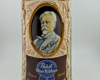1991 Pabst Stein Portrait of Captain Pabst - Beer Mug FREE Shipping in USA
