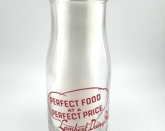 Lambert Dairy Shop Hippity Hop Half Pint Milk Jug Des Moines Iowa Milk Bottle