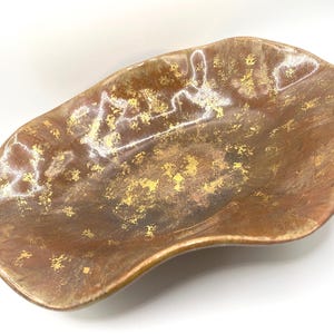 Brown and Gold Vintage Bowl Mid Century Modern