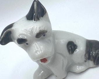 Vintage Porcelain Glazed Scottish Terrier  Marked Japan