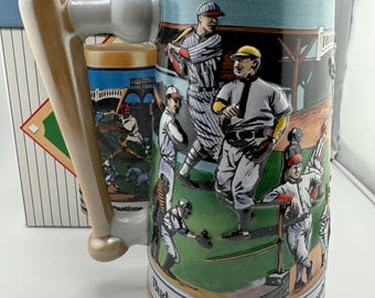 1990 Budweiser America's Favorite Pastime Baseball Beer Stein Ceramarte FREE Shipping in the USA