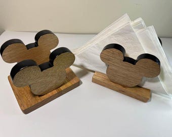 Mickey Mouse Wooden Napkin Holder, Kitchen Decor