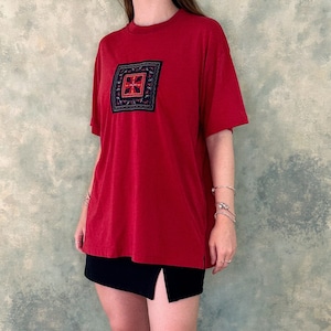 Embroidered Patchwork T-Shirt