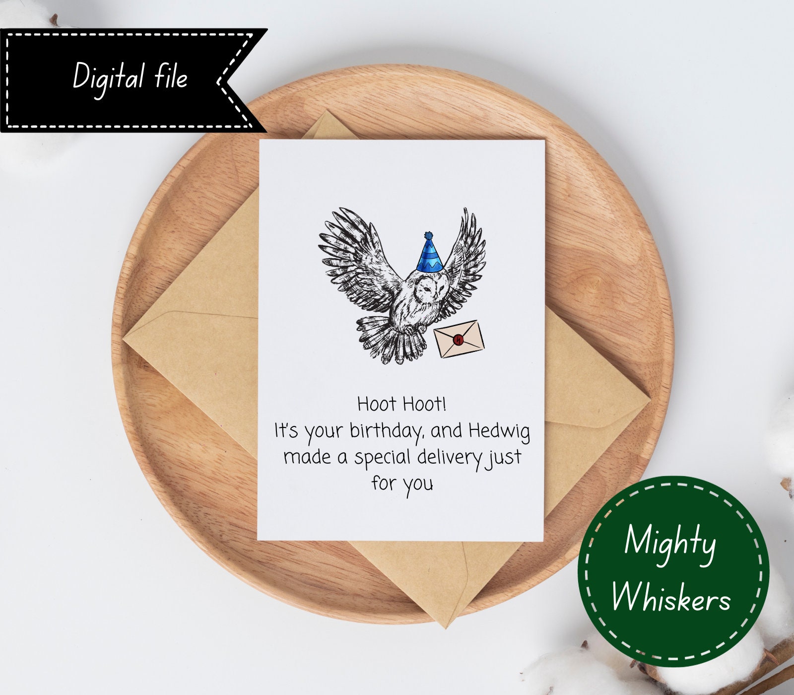 Printable Hedwig Birthday Card Harry Potter Owl Inspired Etsy Printable Hedwig Birthday Card Harry Potter Owl Inspired Etsy