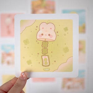 Clover Wind Chime Postcard | Cute Postcard | Kawaii Postcard | Snail Mail | Happy Mail | Letter Writing | Pen Pal Postcard