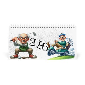 Funny Golf Desk Calendar 2026: Humorous Office Decor