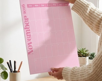 Large 2026-2027 Wall Calendar,  Colourful Life Admin Hanging Calendar 11x16.5