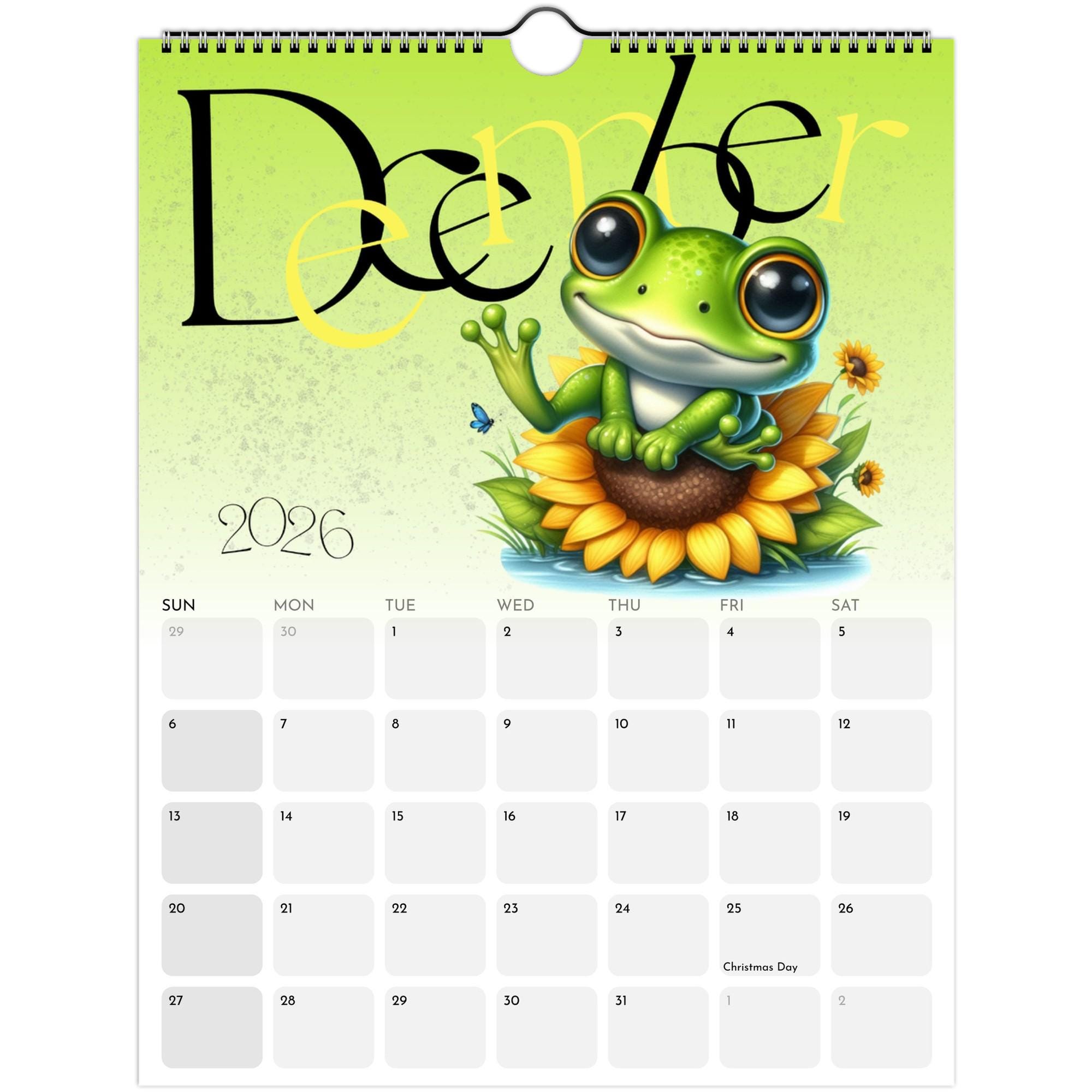 Frog Calendar 2025 | Fantastic Frogs Wall Calendar | 30.5 X 61 Cm | 12 Months | Marble City Press | Cute Frog Amphibian Toads | Education Facts For Children | Calendar 2024-2025