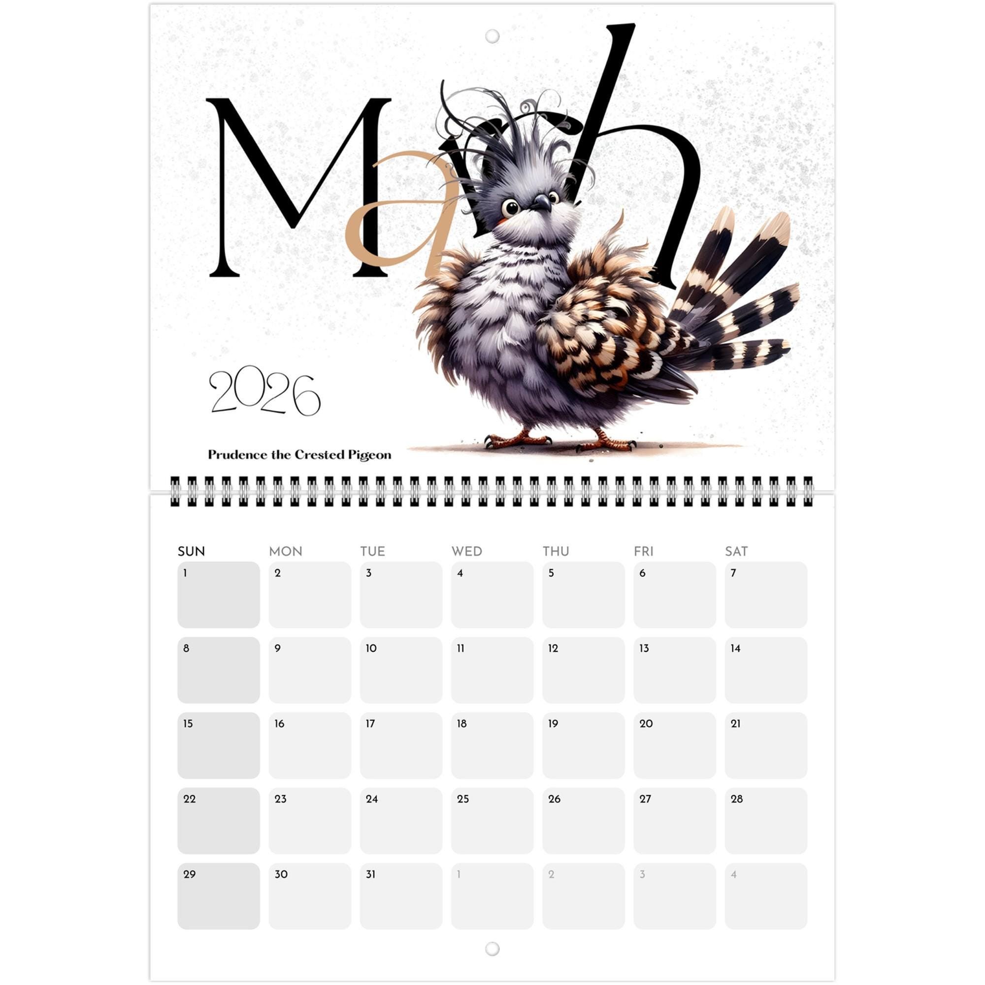 Calendrier Mural 2026 - Les Plus Beaux Oiseaux Du Monde - 12 Mois Avec Photos Spectaculaires - 10
