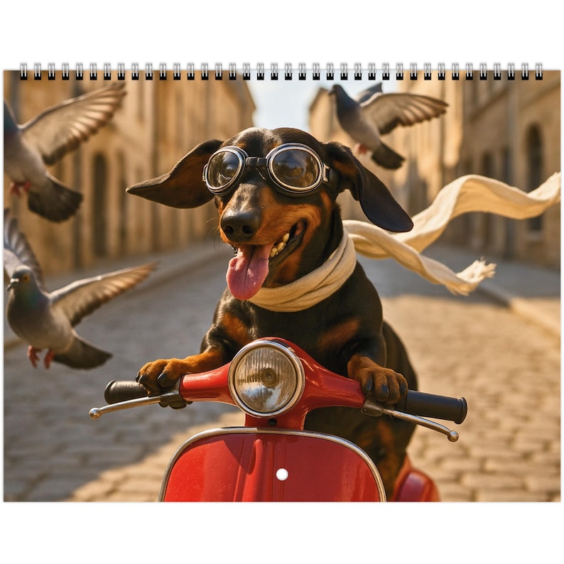 Funny Dachshund 2027 Wall Calendar: Humorous Wiener Dog Art image 2