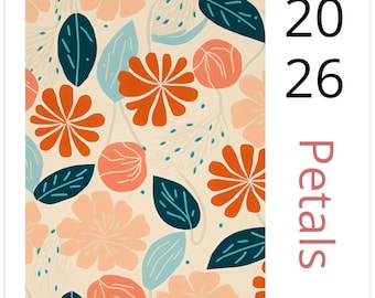 2026 Floral Wall Calendar: Abstract Flower Market, Sunday/Monday Start