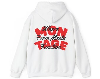 Sudadera con capucha con el logotipo M de Montage Script / Sudadera con capucha con gráfico minimalista