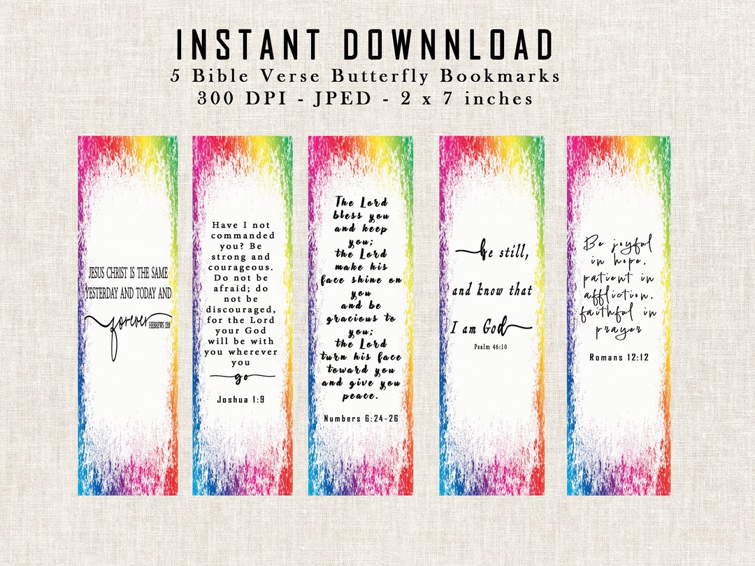 Kids Printable Bible Verse Bookmarks Girls Colorful Bible Bookmark Kids Printable Bible Verse Bookmarks Girls Colorful Bible Bookmark