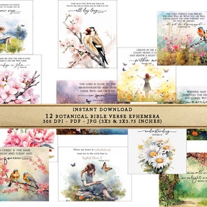 Kit de diario bíblico inspirado en la fe: Tarjetas de afirmación, efímeras bíblicas y herramientas devocionales