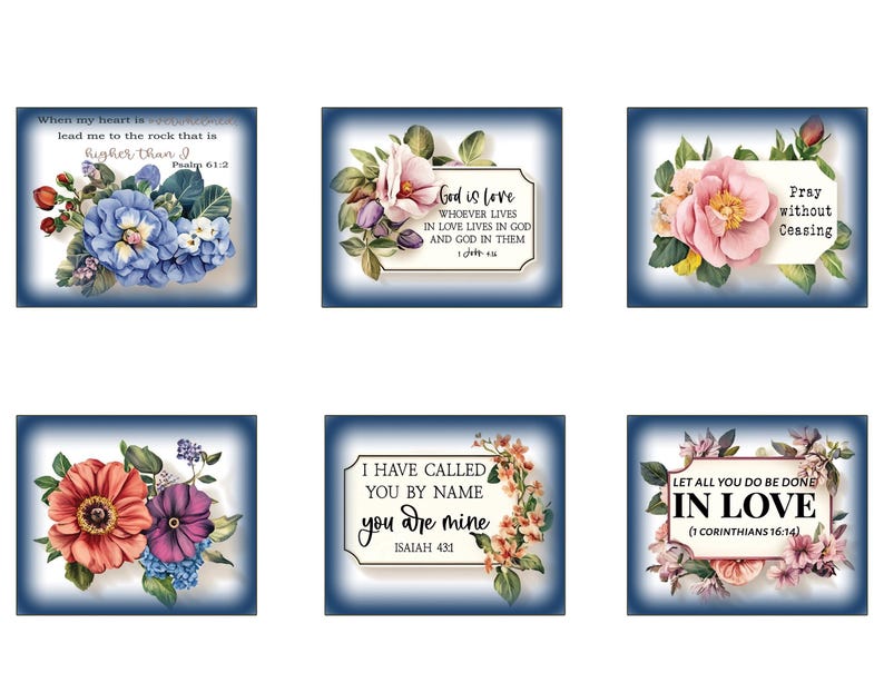 Inspirational Scripture Cards Kit - Printable Bible Verses and Daily ...