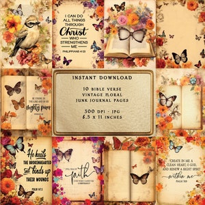 Spiritual Growth Kit: Bible Study Printables with Devotional Pages & Religious Ephemera for Women