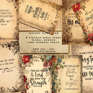 A5 Printable Floral Devotional Journal for Women with Christian Scripture
