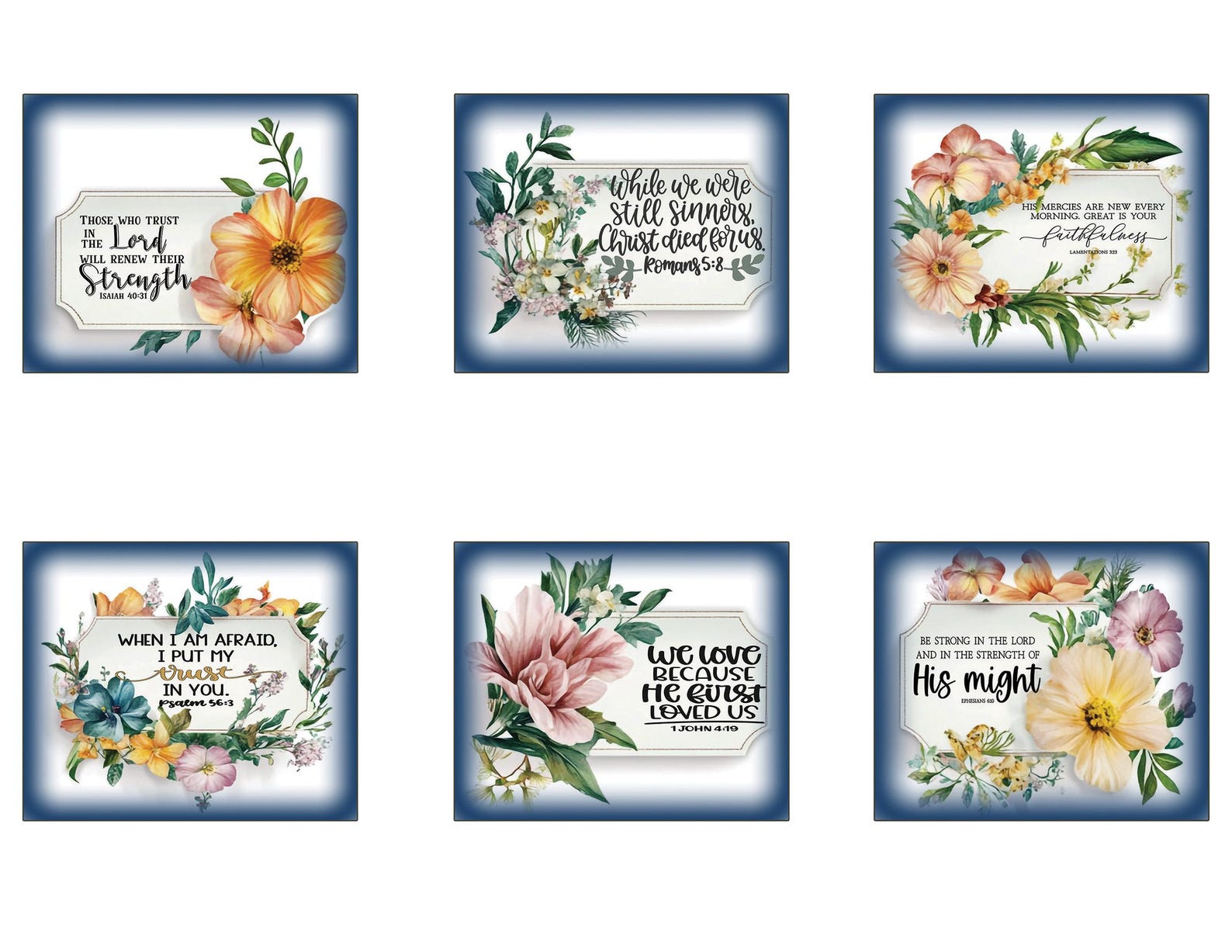 Inspirational Scripture Cards Kit - Printable Bible Verses and Daily ...