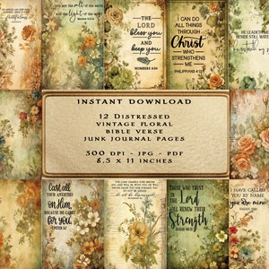 Women&#39;s Christian Prayer Journal with Printable Devotional Ephemera Inserts