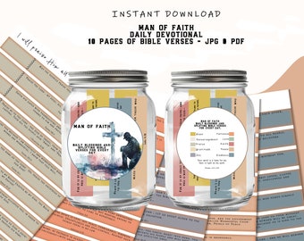 Daily Christian Scripture Jar: Printable Inspirational Verses & Devotional Cards for Spiritual Growth