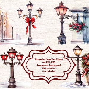 Vintage kerststraatlantaarn png winters tafereel lantaarn clipart