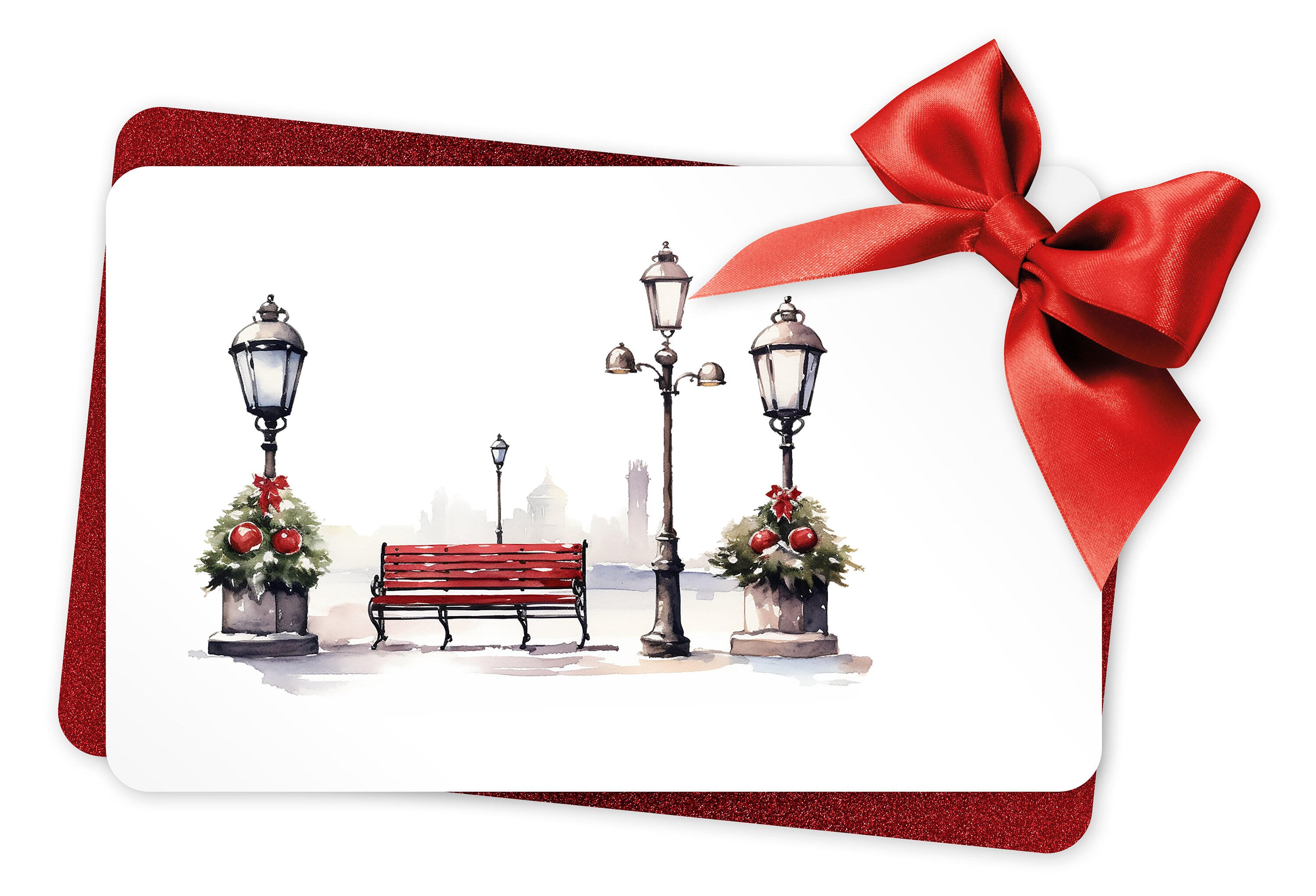 Christmas Lamp Post Clipart, Vintage Lamp Post Clipart, Christmas