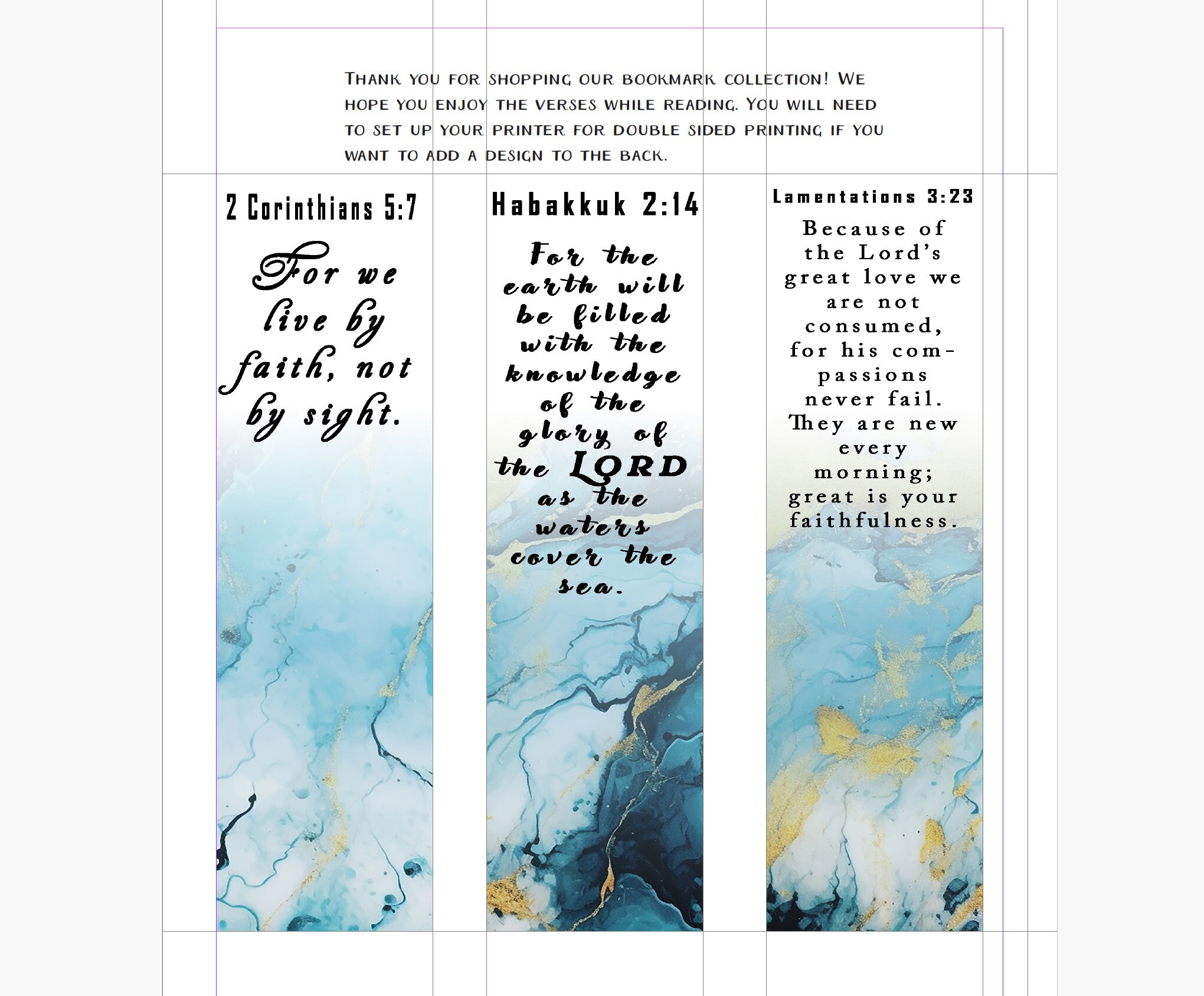 Printable Bible Verses Bookmarks, Digital Bookmark Bundle, Christian ...