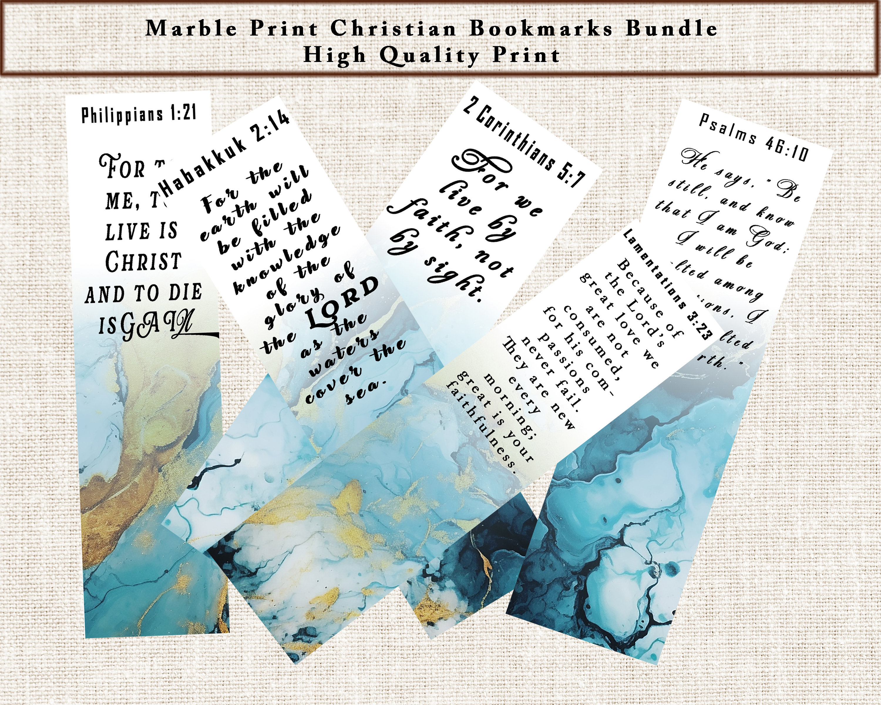 Printable Bible Verses Bookmarks, Digital Bookmark Bundle, Christian ...