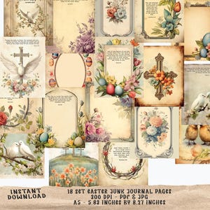 A5 Ostern Glaube Journal Kit: Druckbare Vintage Christian Inspiration & Bibelverse